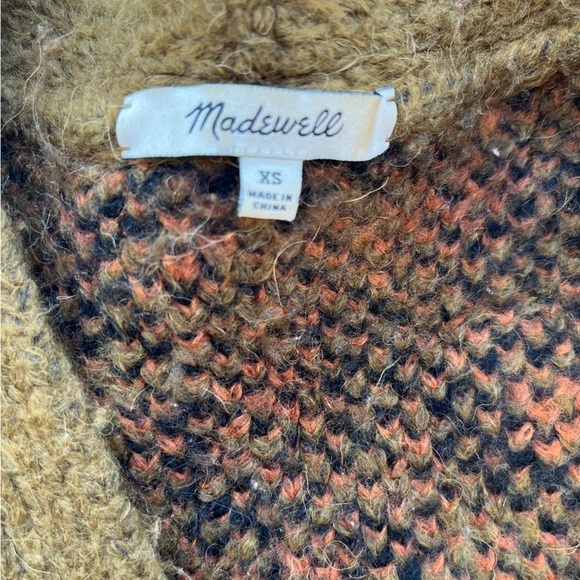Women's Madewell Cardigan Multicolor XS Geometric Button City Colorful Preppy - Picture 4 of 14
